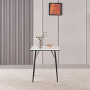 Étkezőasztal, fehér/fekete, 70x70x75 cm, NALAK TYP 1