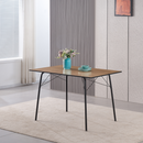 Étkezőasztal, artisan tölgy/fekete, 120x75x75 cm, NALAK TYP 2