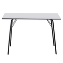 Étkezőasztal, fehér/fekete, 120x75x75 cm, NALAK TYP 2
