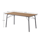 Étkezőasztal, artisan tölgy/fekete, 160x80x75 cm, NALAK TYP 3