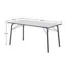 Étkezőasztal, fehér/fekete, 160x80x75 cm, NALAK TYP 3