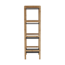 4 polcos állvány, természetes/fekete, NAOKO