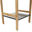 4 polcos állvány, természetes/fekete, NAOKO