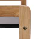 4 polcos állvány, természetes/fekete, NAOKO