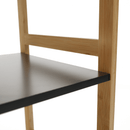 4 polcos állvány, természetes/fekete, NAOKO