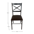 Étkezőgarnitúra 1+4, sonoma tölgy/fekete/barna, NAREN