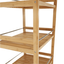 Tálalókocsi, természetes bambusz, NASHY