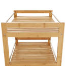 Tálalókocsi, természetes bambusz, NASHY