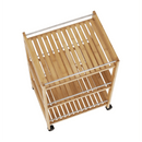 Tálalókocsi, természetes bambusz, NASHY