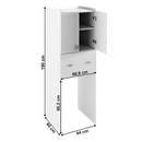 mély szekrény a mosógép fölé, fehér, NATALI TYP 9