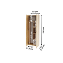 Kombinált szekrény, DTD laminált, sonoma tölgyfa, NATALI TIP 6