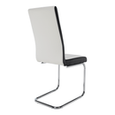Étkezőszék, textilbőr fehér, fekete/króm, NEANA