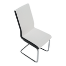 Étkezőszék, textilbőr fehér, fekete/króm, NEANA