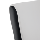 Étkezőszék, textilbőr fehér, fekete/króm, NEANA