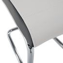 Étkezőszék, textilbőr fehér, fekete/króm, NEANA