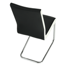 Étkezőszék, textilbőr fekete, fehér/króm, NEANA