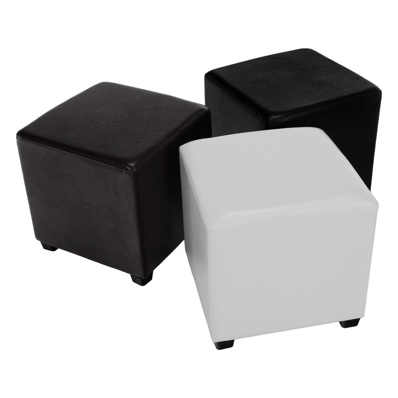 Puff, sötétbarna textilbőr, NIKI NEW