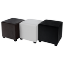 Puff, fekete textilbőr, NIKI NEW