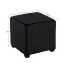 Puff, fekete textilbőr, NIKI NEW