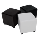 Puff, sötétbarna textilbőr, NIKI NEW