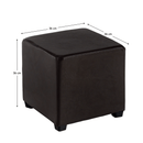 Puff, sötétbarna textilbőr, NIKI NEW