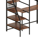 Megemelt ágy leesésgátlóval, 90x200, fekete, NIVEN