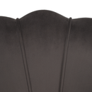 Art-deco stílusú fotel, szürkésbarna Velvet szövet/gold arany króm, NOBLEO