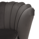 Art-deco stílusú fotel, szürkésbarna Velvet szövet/gold arany króm, NOBLEO