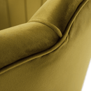 Fotel Art-deco stílusban, mustár színű Velvet anyag/gold chróm-arany, NOBLIN