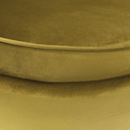 Fotel Art-deco stílusban, mustár színű Velvet anyag/gold chróm-arany, NOBLIN