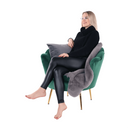 Fotel Art-deco stílusban, smaragd Velvet anyag/gold króm-arany, NOBLIN