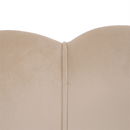 Pad Art-deco stílusban, bézs Velvet anyag/gold chróm-arany, NOBLIN