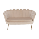 Pad Art-deco stílusban, bézs Velvet anyag/gold chróm-arany, NOBLIN