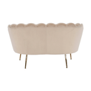 Pad Art-deco stílusban, bézs Velvet anyag/gold chróm-arany, NOBLIN