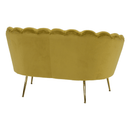 Pad Art-deco stílusban, mustár színűVelvet anyag/gold chróm-arany, NOBLIN