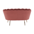 Pad Art-deco stílusban, rózsaszín Velvet anyag/gold chróm-arany, NOBLIN