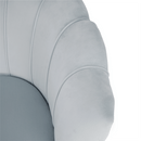 Pad Art-deco stílusban, szürke-kék Velvet anyag/gold chróm-arany, NOBLIN