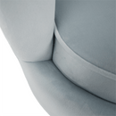 Pad Art-deco stílusban, szürke-kék Velvet anyag/gold chróm-arany, NOBLIN