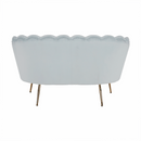 Pad Art-deco stílusban, szürke-kék Velvet anyag/gold chróm-arany, NOBLIN