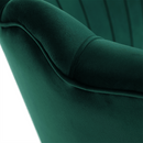 Pad Art-deco stílusban, smaragd Velvet anyag/gold króm-arany, NOBLIN