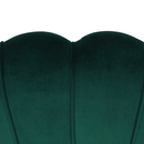 Pad Art-deco stílusban, smaragd Velvet anyag/gold króm-arany, NOBLIN