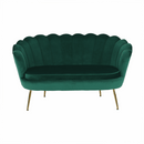 Pad Art-deco stílusban, smaragd Velvet anyag/gold króm-arany, NOBLIN