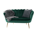 Pad Art-deco stílusban, smaragd Velvet anyag/gold króm-arany, NOBLIN