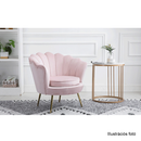 Fotel Art-deco stílusban, rózsaszín Velvet anyag/gold króm-arany, NOBLIN