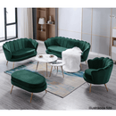 Pad Art-deco stílusban, smaragd Velvet anyag/gold króm-arany, NOBLIN