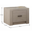 Éjjeliszekrény, kőris fehér, INFINITY I-24