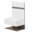 Éjjeliszekrény, fehér extra magas fényű HG/sonoma tölgy sötét trufla, LYNATET TYP 95