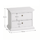 Éjjeliszekrény, DTD fóliázott/MDF festett, fehér, PARIS