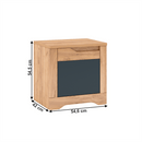 Éjjeli szekrény, tölgy craft arany/grafit szürke, balos, FIDEL X1