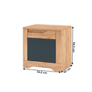 Éjjeliszekrény, tölgy craft arany/grafit szürke, jobbos, FIDEL X2